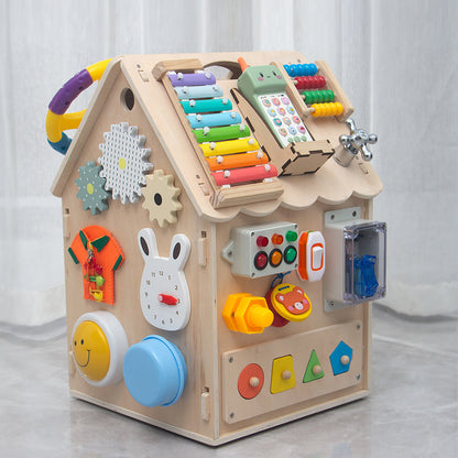 Wooden Busy House Activity Toy - with Xylophone for kids and family play, image 7