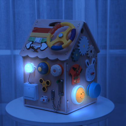 Wooden Busy House Activity Toy - with Xylophone for kids and family play, image 3