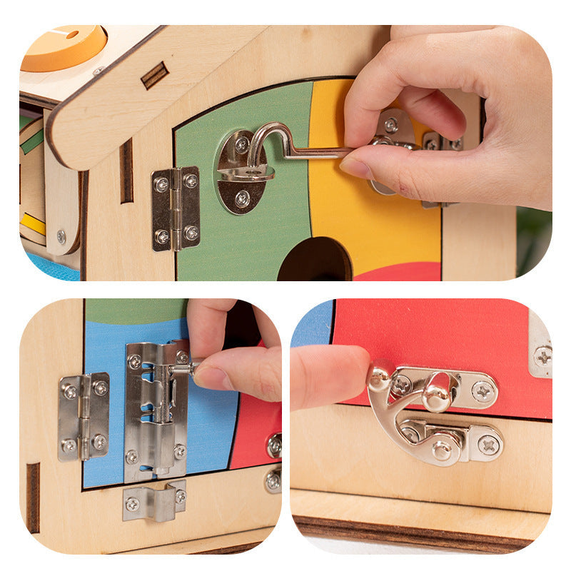 Wooden Busy House Activity Toy - Busy House for kids and family play, image 3