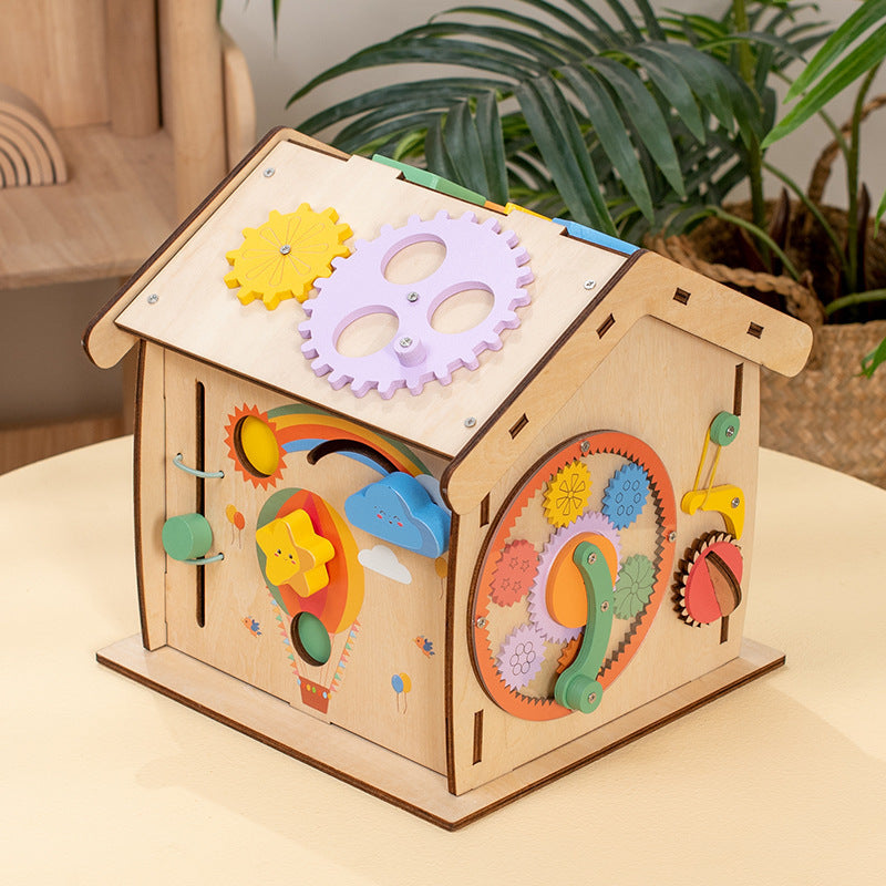 Wooden Busy House Activity Toy - Busy House for kids and family play, image 4