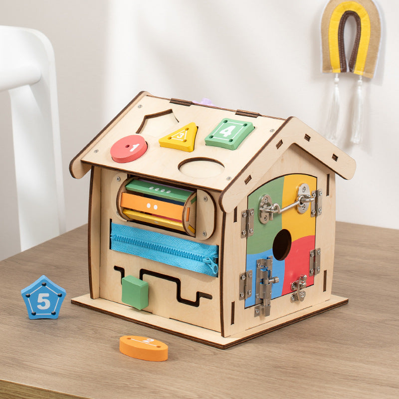 Wooden Busy House Activity Toy - Busy House for kids and family play, image 5