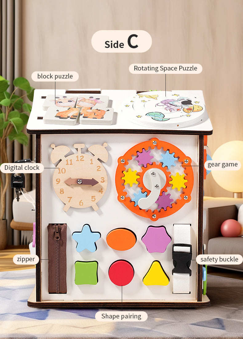 Large Wooden Busy House for kids and family play, image 12