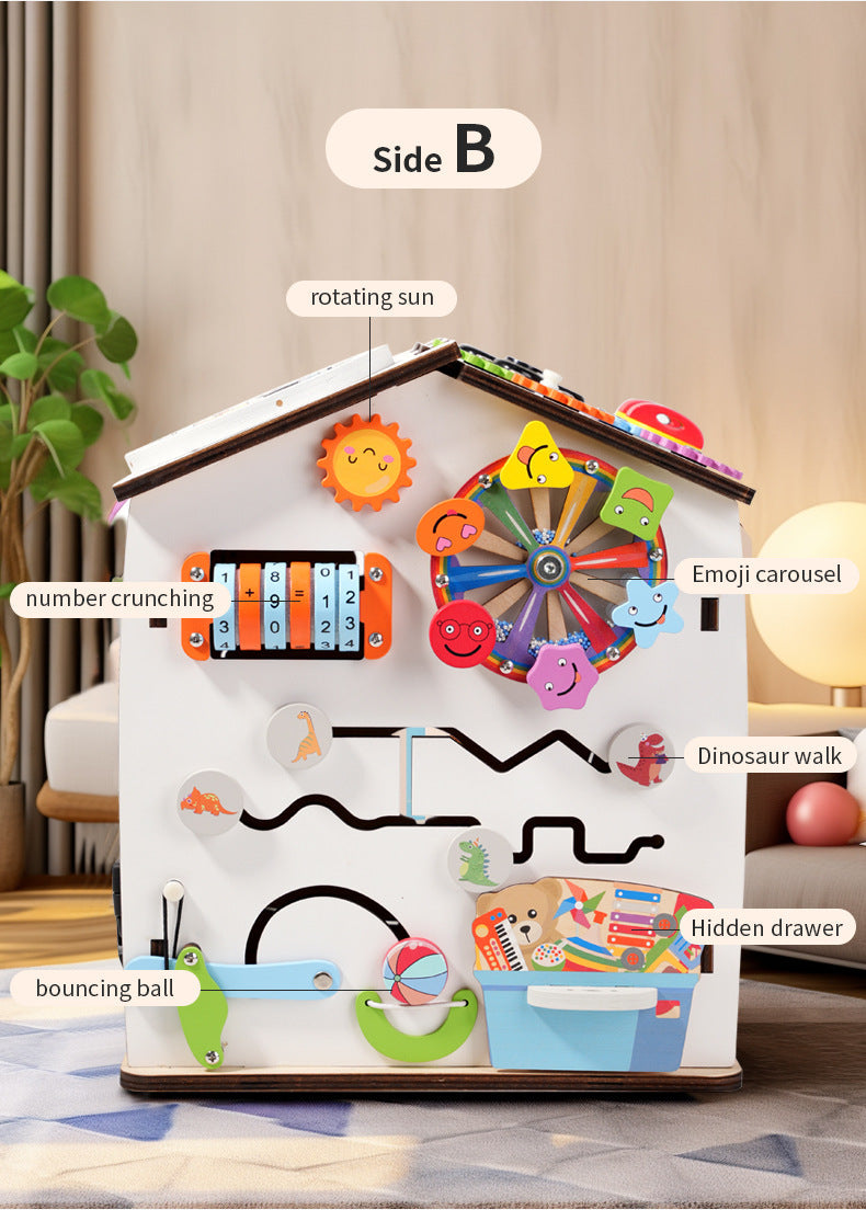 Large Wooden Busy House for kids and family play, image 14