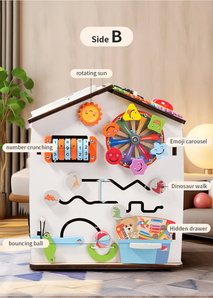 Large Wooden Busy House for kids and family play, image 14