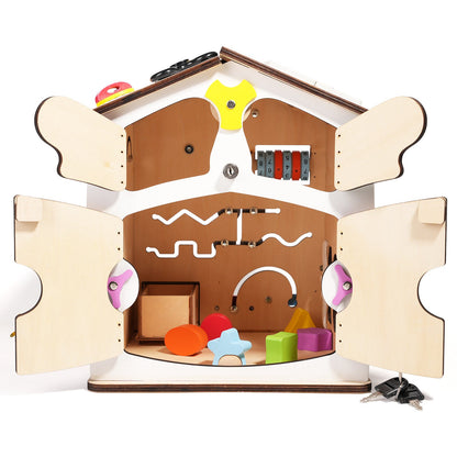 Large Wooden Busy House for kids and family play, image 2
