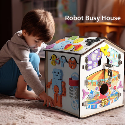 Large Wooden Busy House for kids and family play, image 5