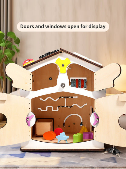 Large Wooden Busy House for kids and family play, image 9