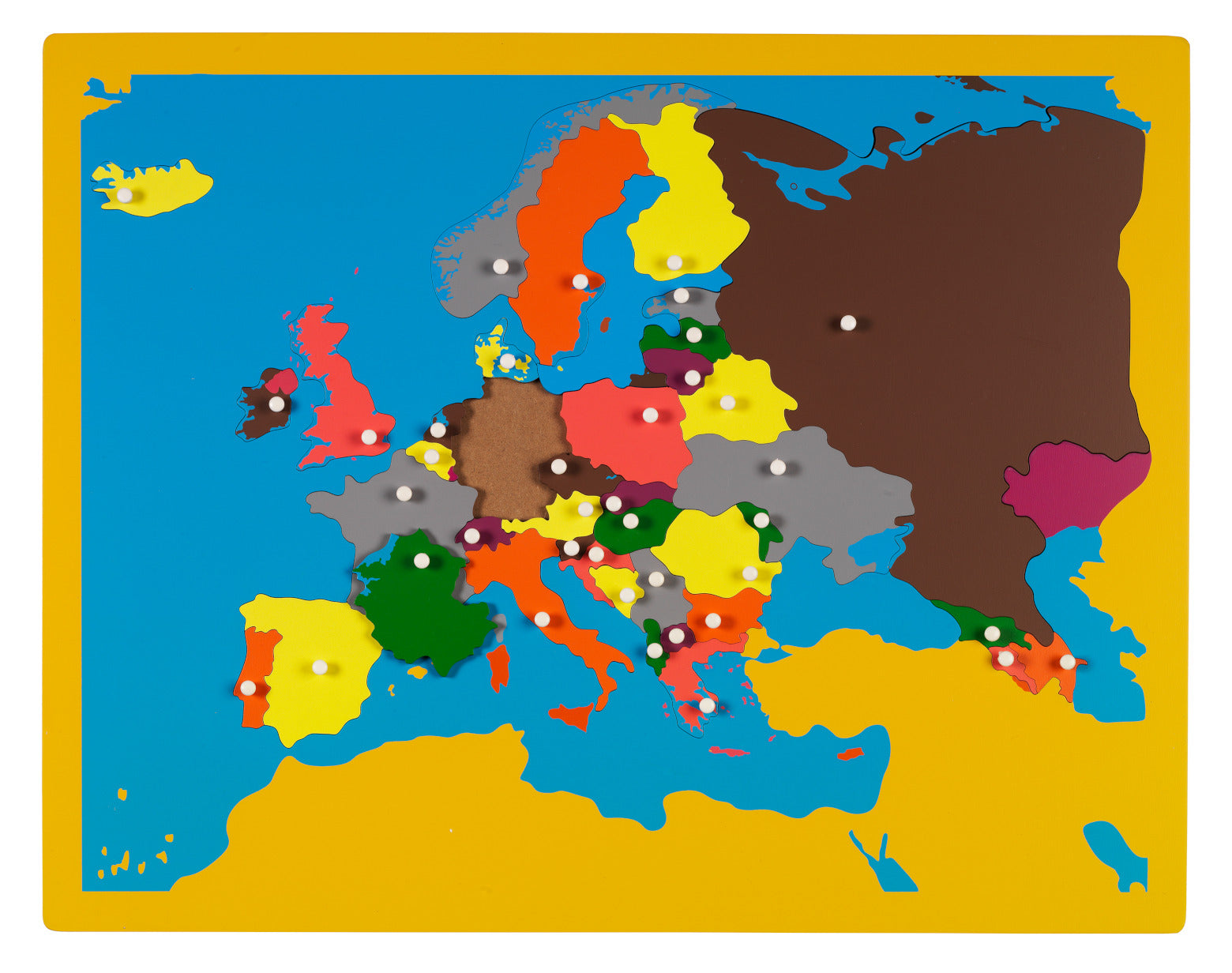 Wooden Europe Map Puzzle for kids and family play, image 2
