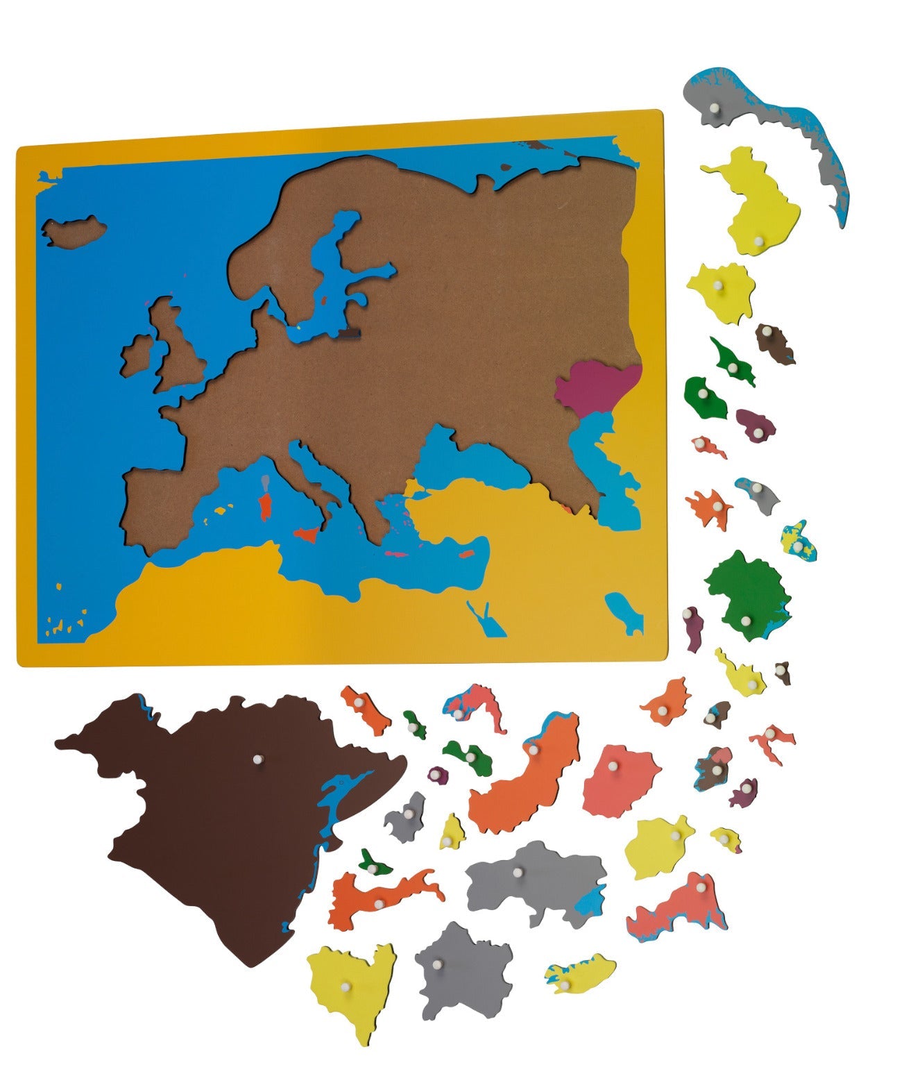 Wooden Europe Map Puzzle for kids and family play, image 4