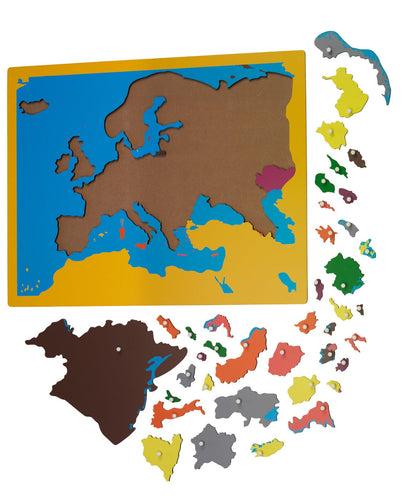 Wooden Europe Map Puzzle for kids and family play, image 4