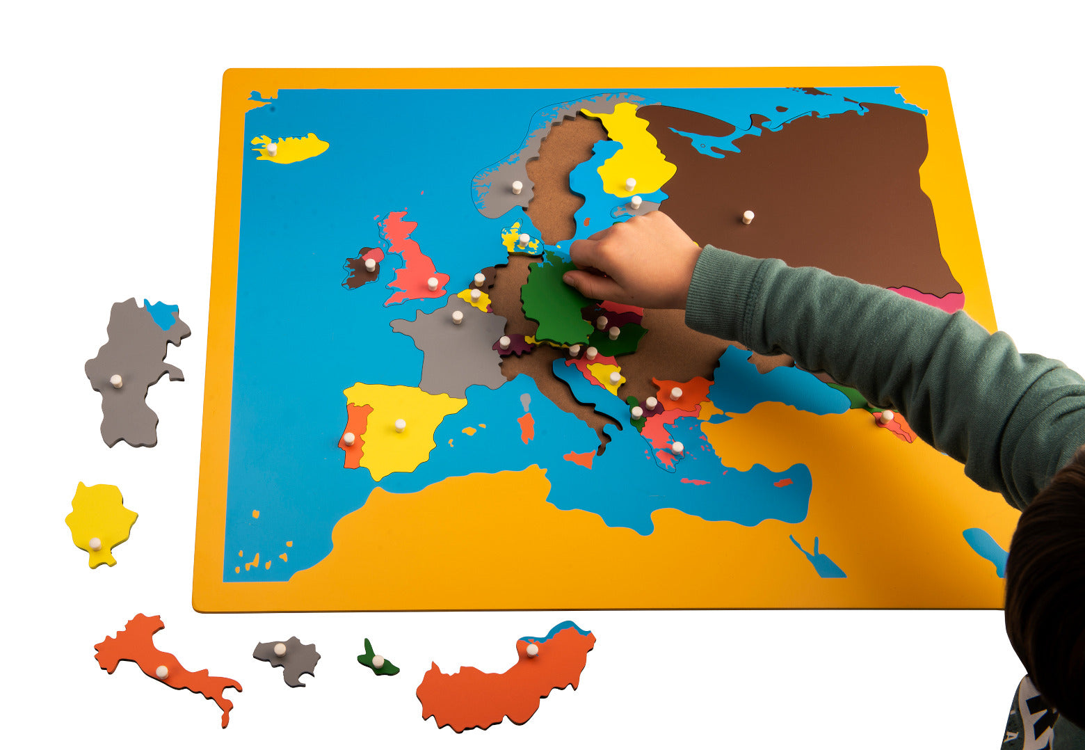 Wooden Europe Map Puzzle for kids and family play, image 5