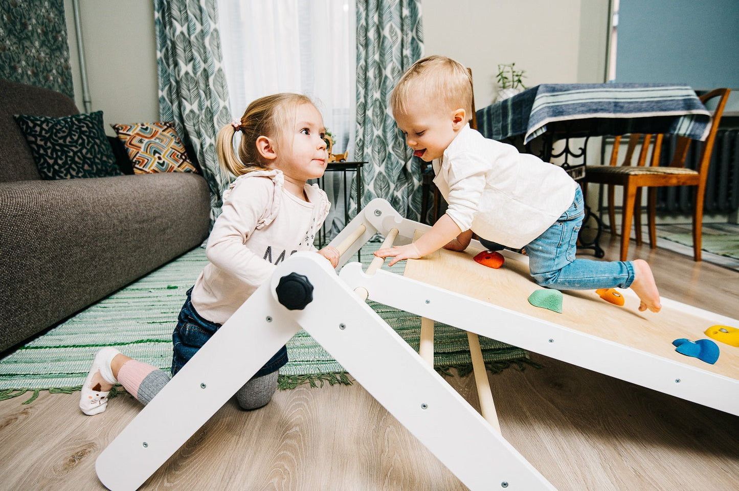 Wooden Climbing Triangle for kids and family play, image 5