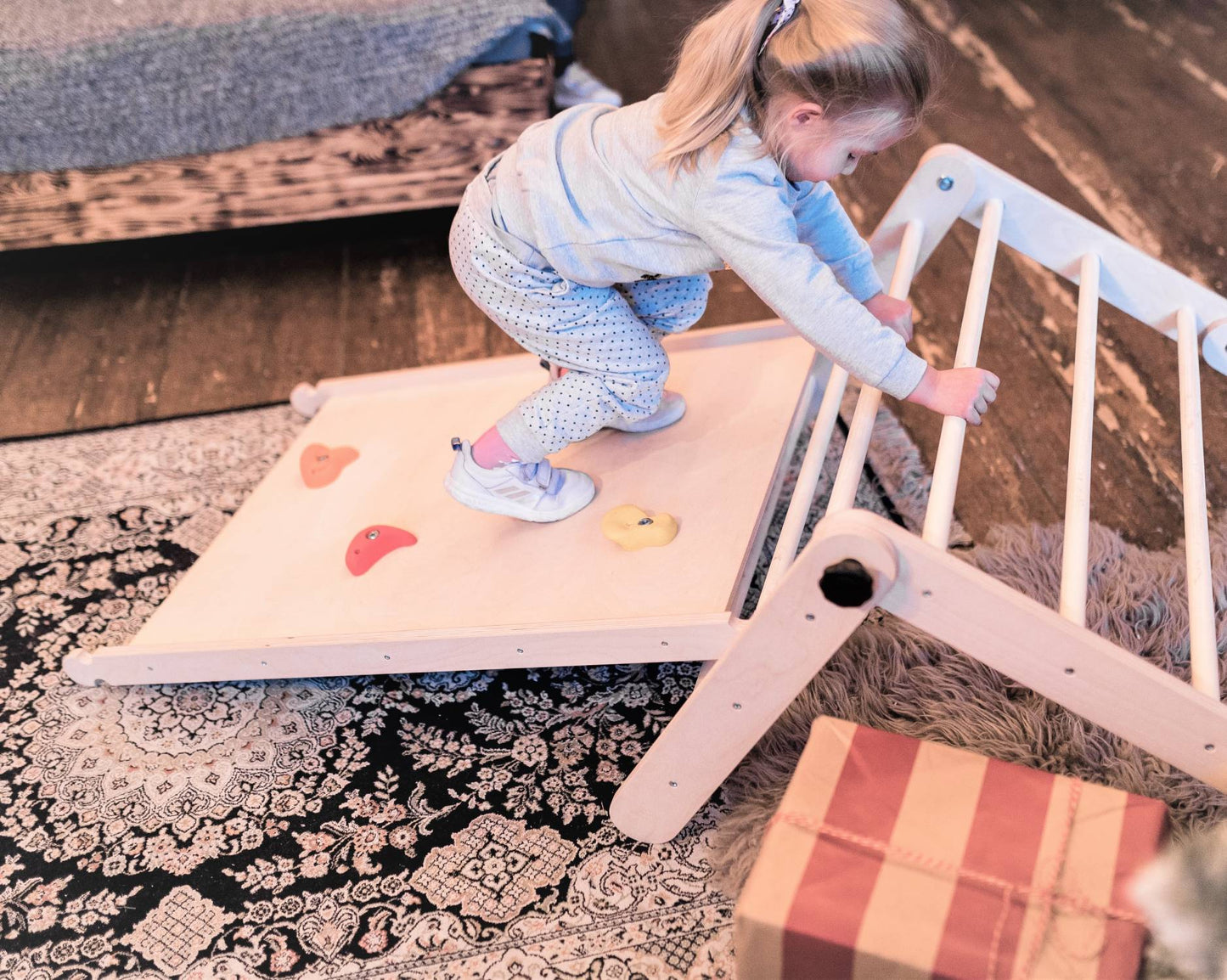 Wooden Climbing Triangle for kids and family play, image 3