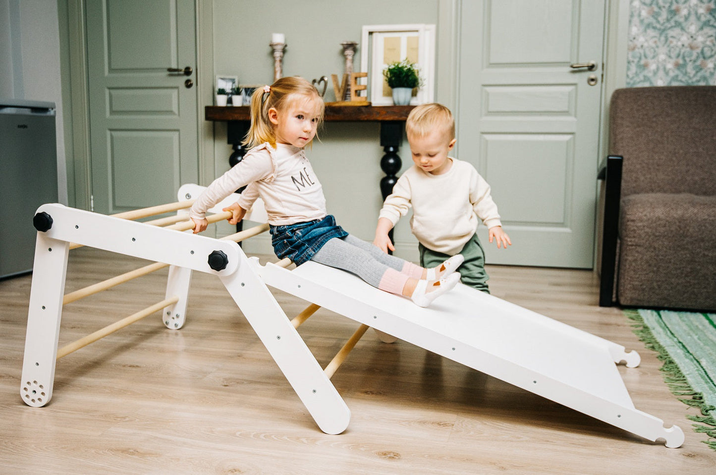 Wooden Climbing Triangle for kids and family play, image 2