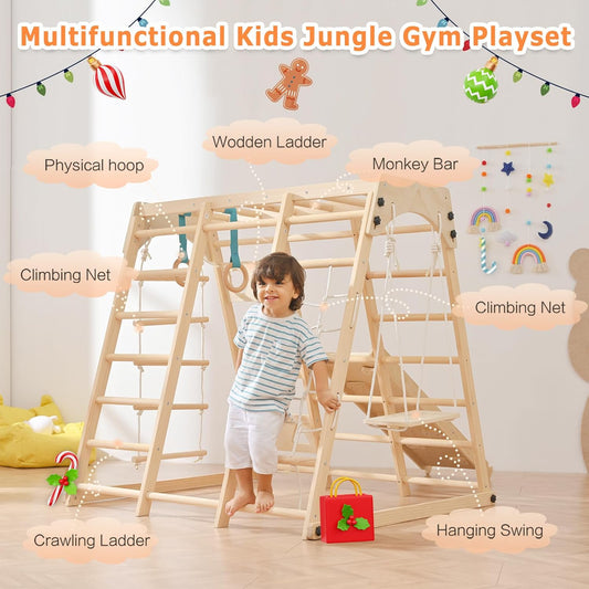 Indoor Climbing Gym with Slide - Classic Set for kids and family play, image 1