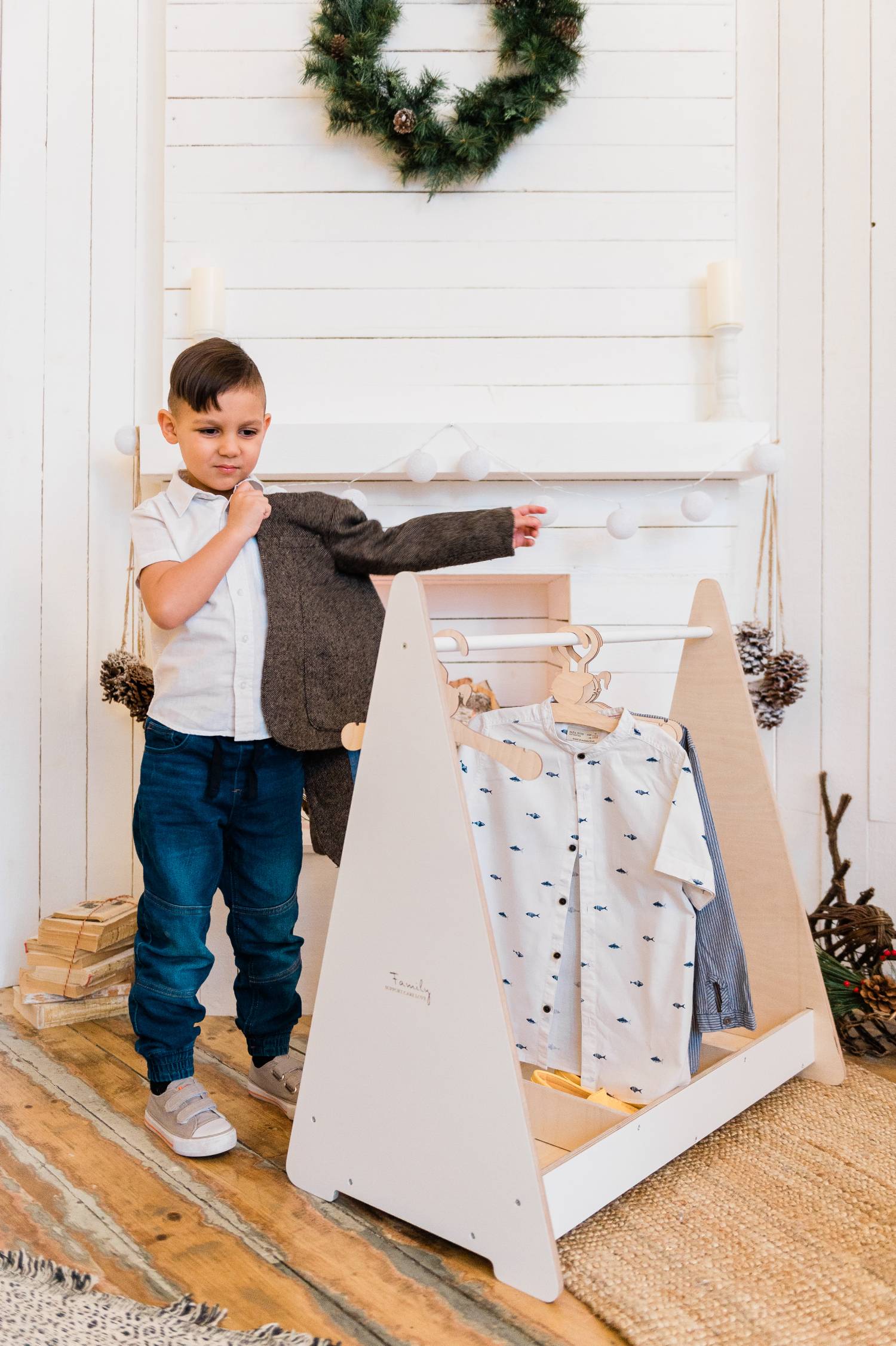 Kids Clothing Rack with Storage for kids and family play, image 2