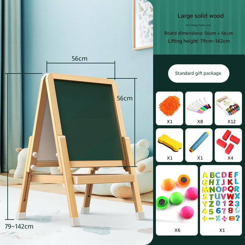 Kidsstaffelei Wooden - H Henverstellbare Maltafel With Whiteboard & for kids and family play, image 13