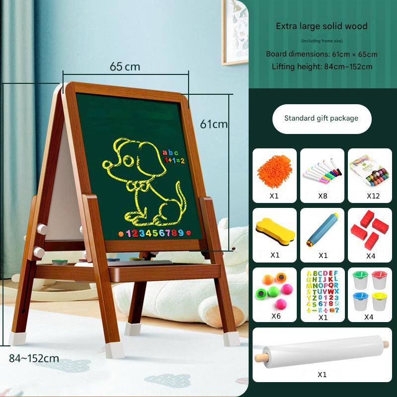 Kidsstaffelei Wooden - H Henverstellbare Maltafel With Whiteboard & for kids and family play, image 15