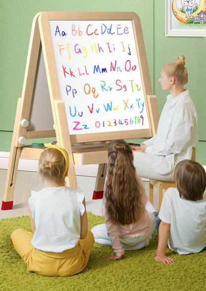 Kidsstaffelei Wooden - H Henverstellbare Maltafel With Whiteboard & for kids and family play, image 2