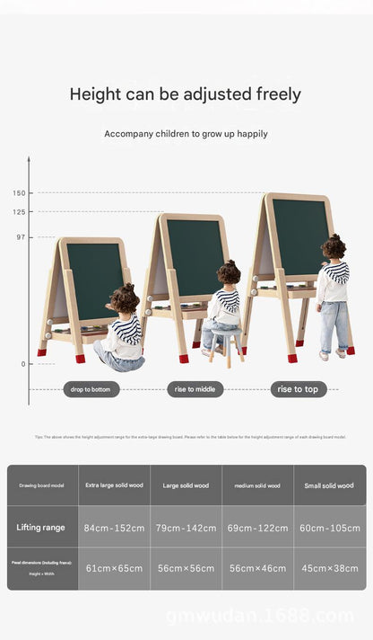 Kidsstaffelei Wooden - H Henverstellbare Maltafel With Whiteboard & for kids and family play, image 3