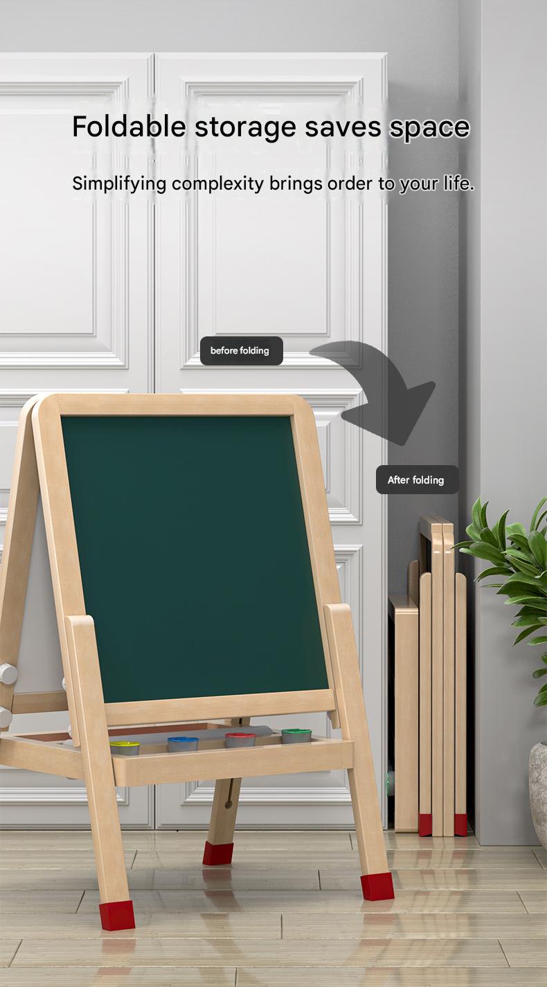 Kidsstaffelei Wooden - H Henverstellbare Maltafel With Whiteboard & for kids and family play, image 4