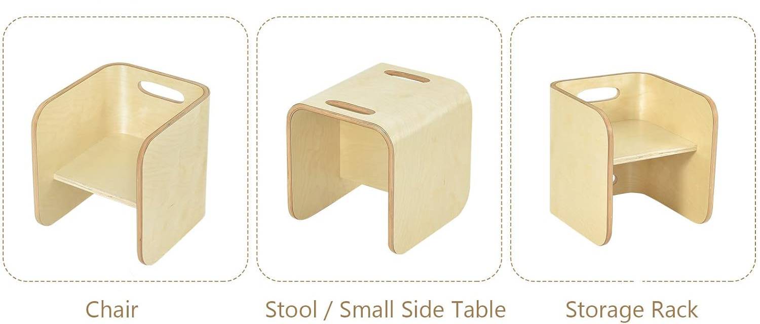 2-in-1 Kids Step Stool - High Chair for kids and family play, image 3
