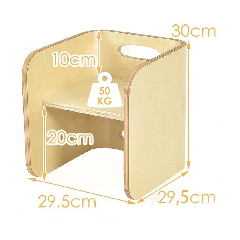 2-in-1 Kids Step Stool - High Chair for kids and family play, image 6