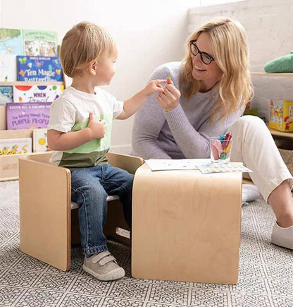 2-in-1 Kids Step Stool - High Chair for kids and family play, image 2