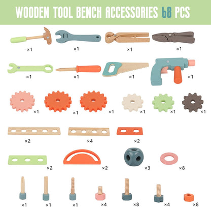 Kids Wooden Workbench - with Storage for kids and family play, image 21