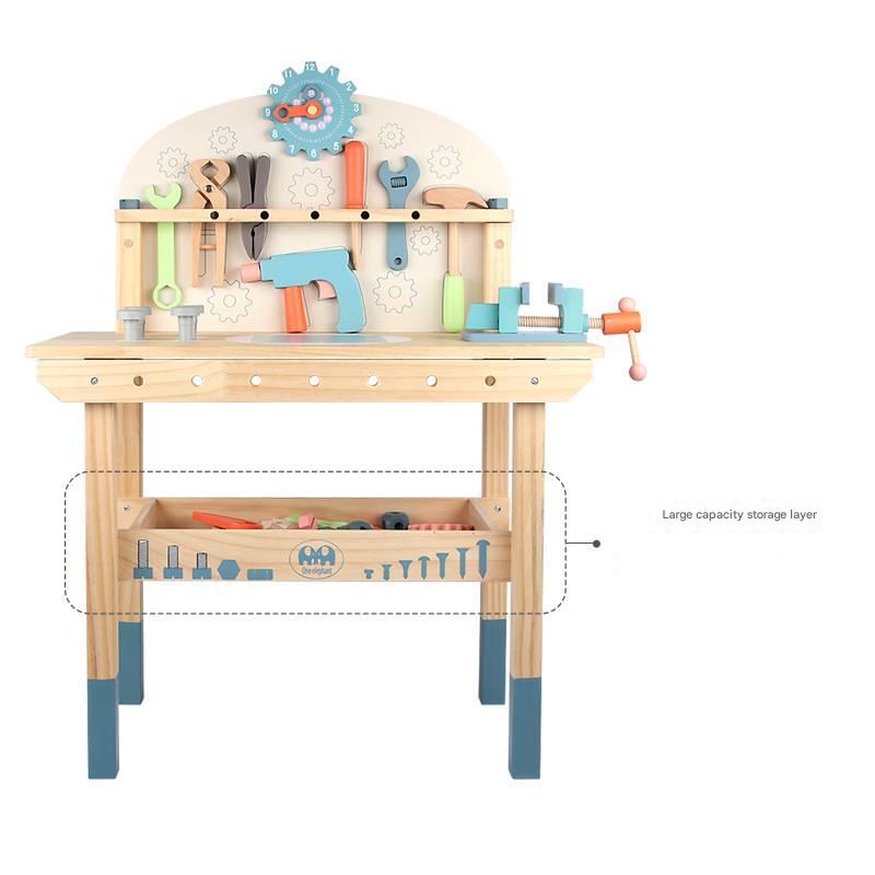 Kids Wooden Workbench - with Storage for kids and family play, image 15