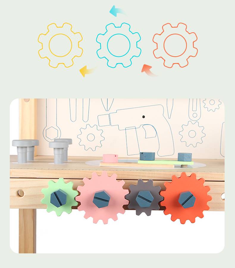 Kids Wooden Workbench - with Storage for kids and family play, image 6