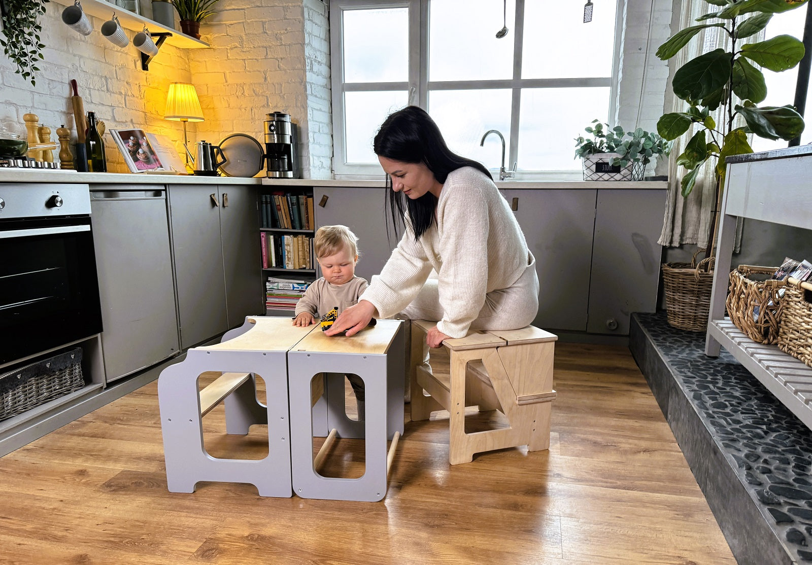 Foldable Wooden Kids Chair for kids and family play, image 3