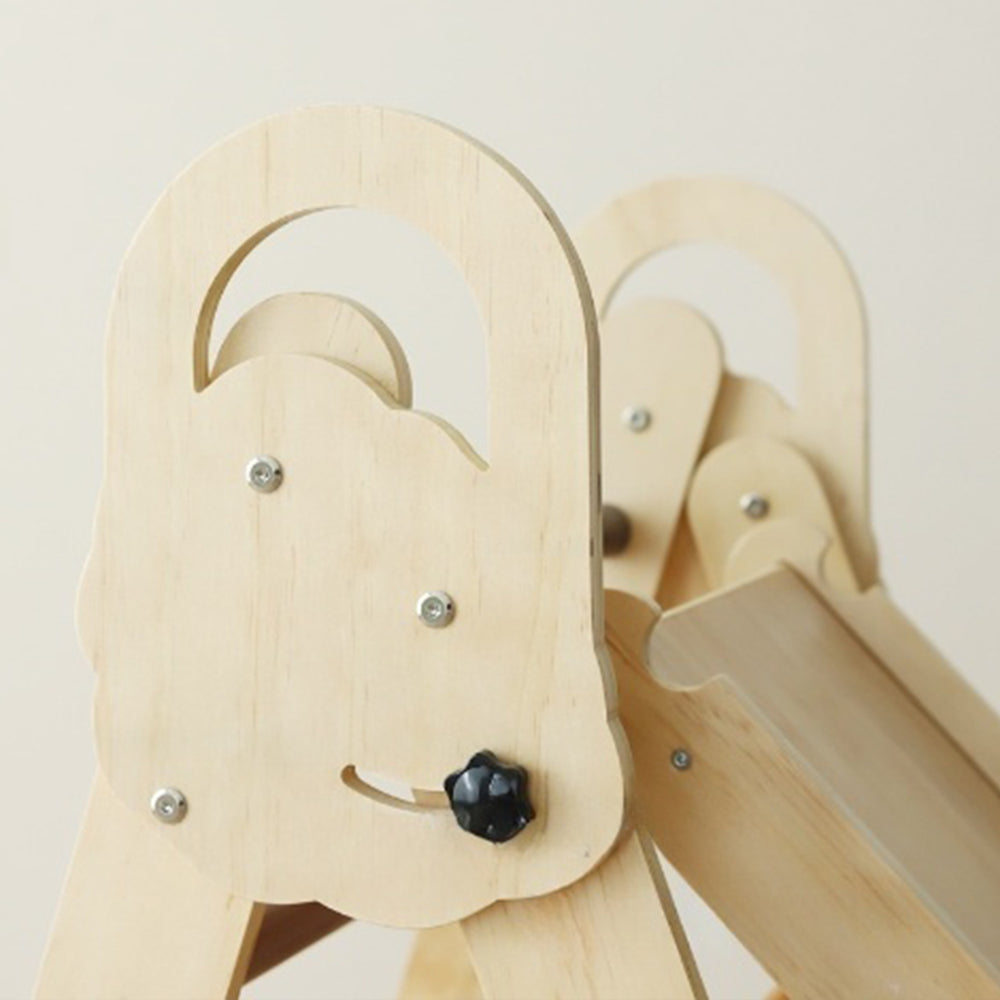 Foldable Wooden Climbing Triangle - With Slide for kids and family play, image 9