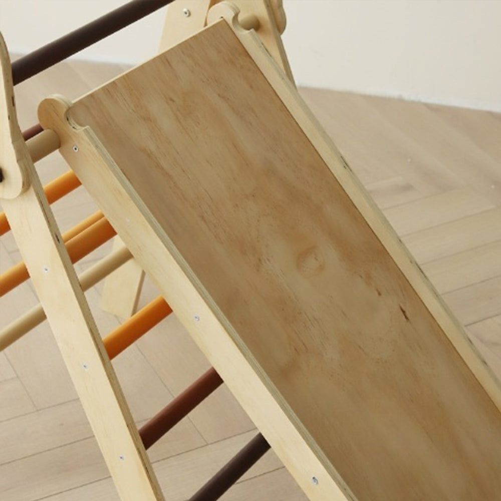 Foldable Wooden Climbing Triangle - With Slide for kids and family play, image 8