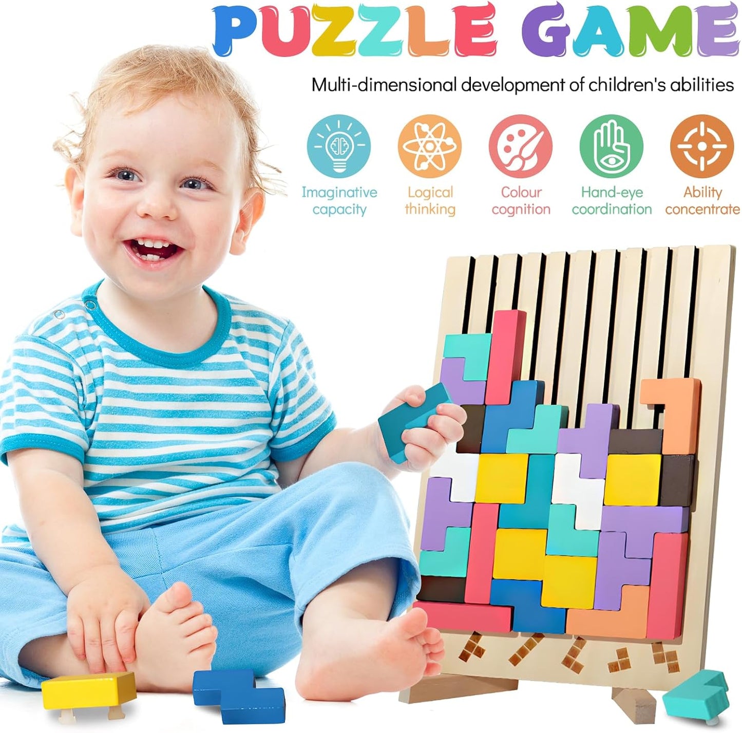 Screen free learning toy encouraging creativity and independent play