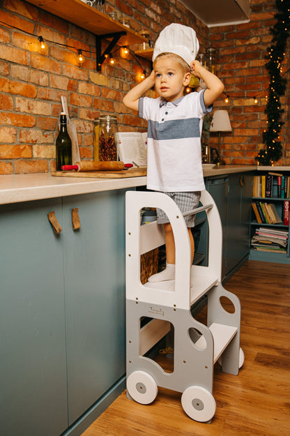 Classic 3-in-1 Convertible Learning Tower for kids and family play, image 12