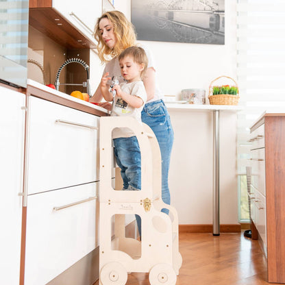 Classic 3-in-1 Convertible Learning Tower for kids and family play, image 19