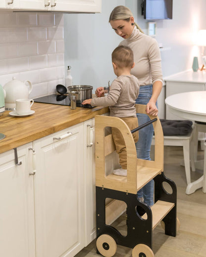 Classic 3-in-1 Convertible Learning Tower for kids and family play, image 17