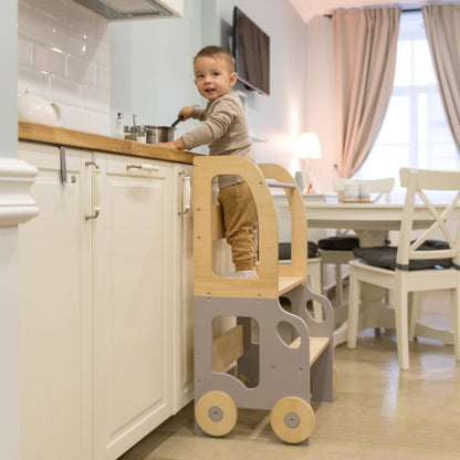 Classic 3-in-1 Convertible Learning Tower for kids and family play, image 15