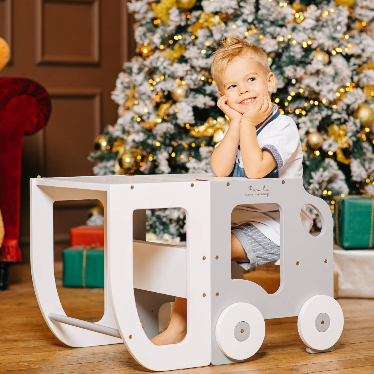 Classic 3-in-1 Convertible Learning Tower for kids and family play, image 16