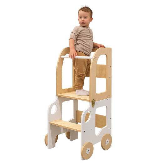 Classic 3-in-1 Convertible Learning Tower for kids and family play, image 1