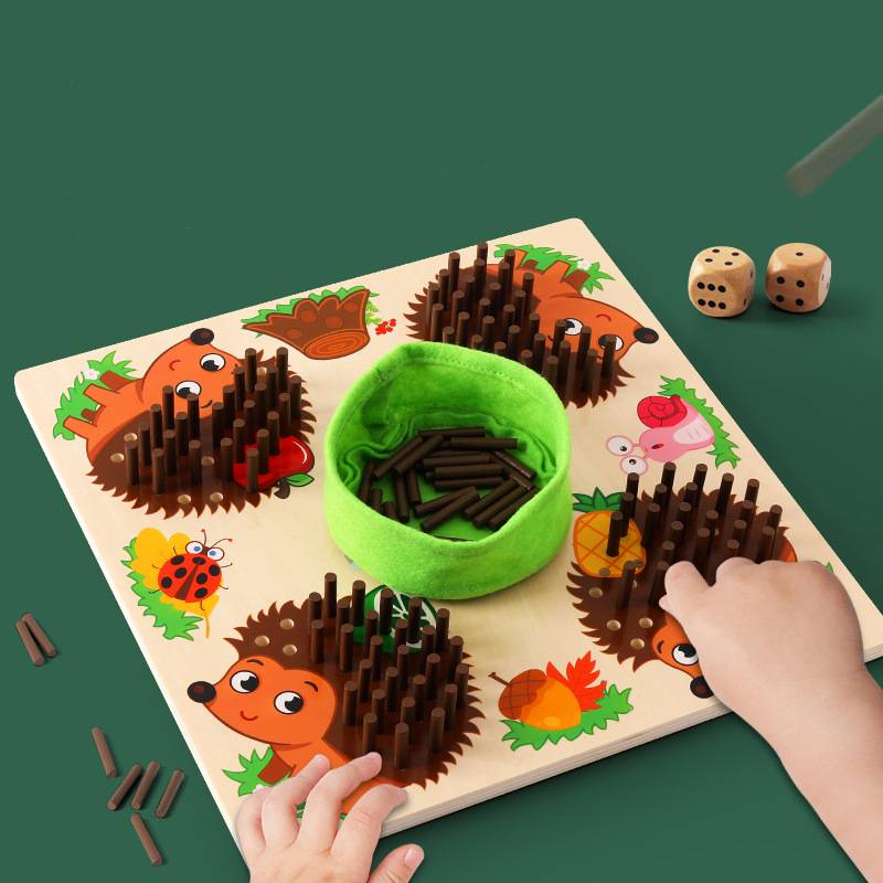 Montessori learning toy with natural wood design
