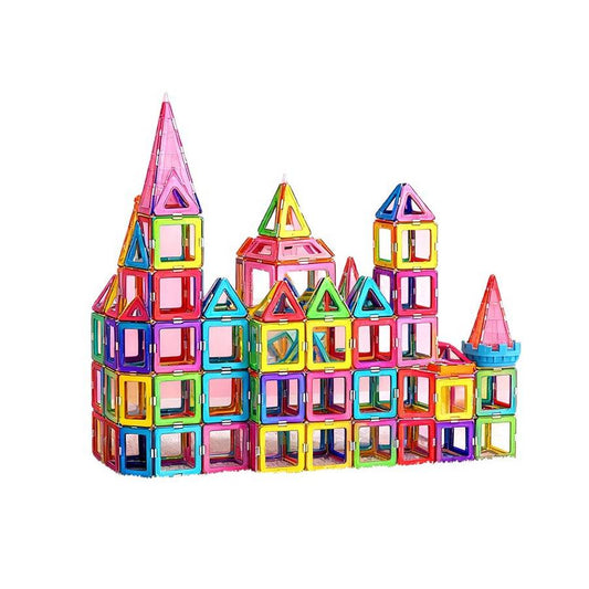 Montessori magnetic building blocks set for kids creative construction play