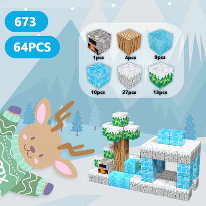 Magnetic Building Blocks Set - Ice World for kids and family play, image 5