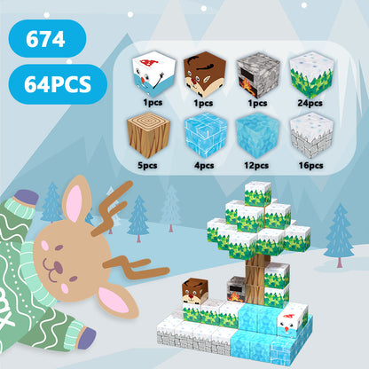 Magnetic Building Blocks Set - Ice World for kids and family play, image 6