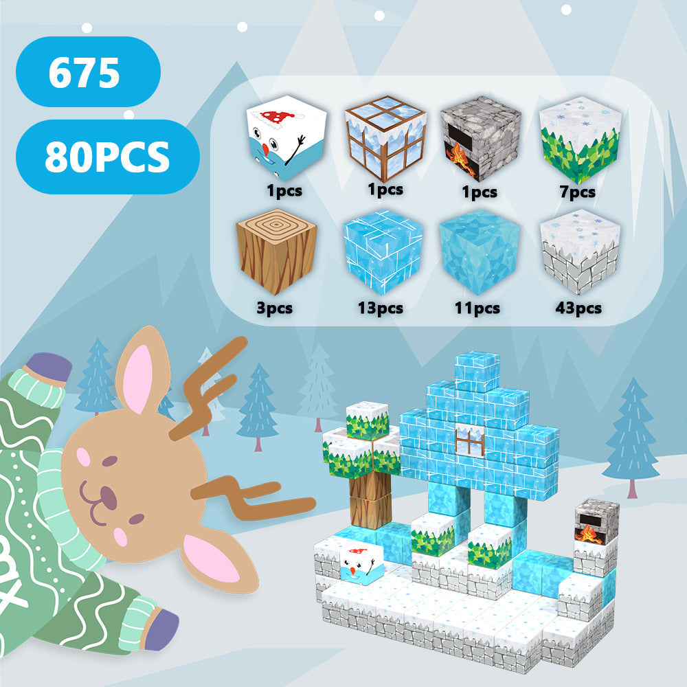 Magnetic Building Blocks Set - Ice World for kids and family play, image 7
