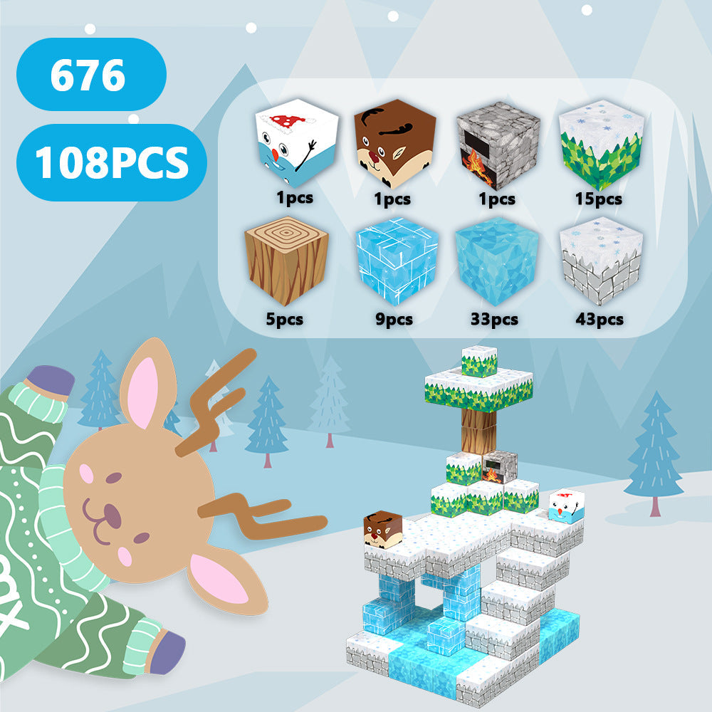 Magnetic Building Blocks Set - Ice World for kids and family play, image 8