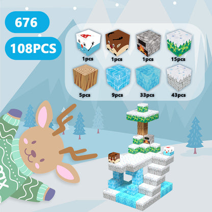 Magnetic Building Blocks Set - Ice World for kids and family play, image 8