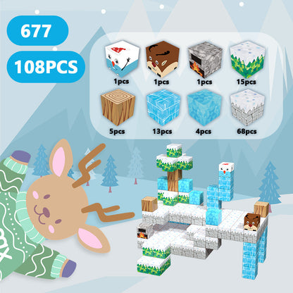 Magnetic Building Blocks Set - Ice World for kids and family play, image 9