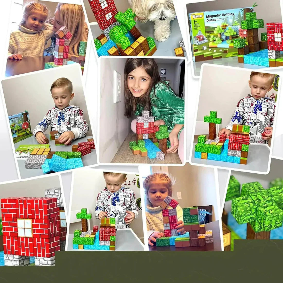 Magnetic Building Blocks Set - Large Set for kids and family play, image 8